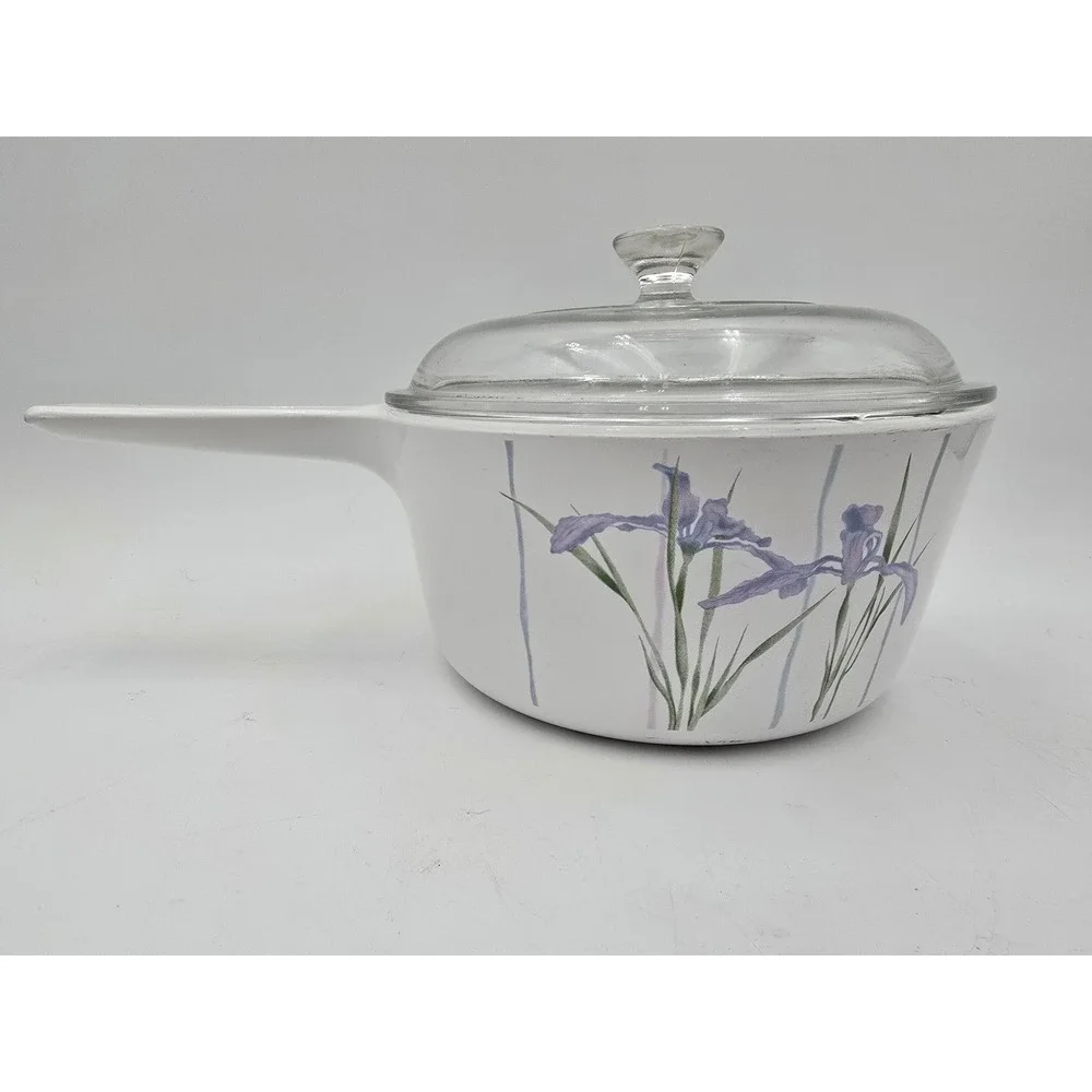 Corning Ware Corelle Shadow Iris 1.5L Saucepan S-1.5-B with pyrex Glass Lid